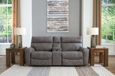 Tampa Furniture Outlet Lutz - Ashley Furniture - Next-Gen DuraPella Sectional - 3-Piece Power Reclining Sectional Loveseat with Console / Slate - 61003S3